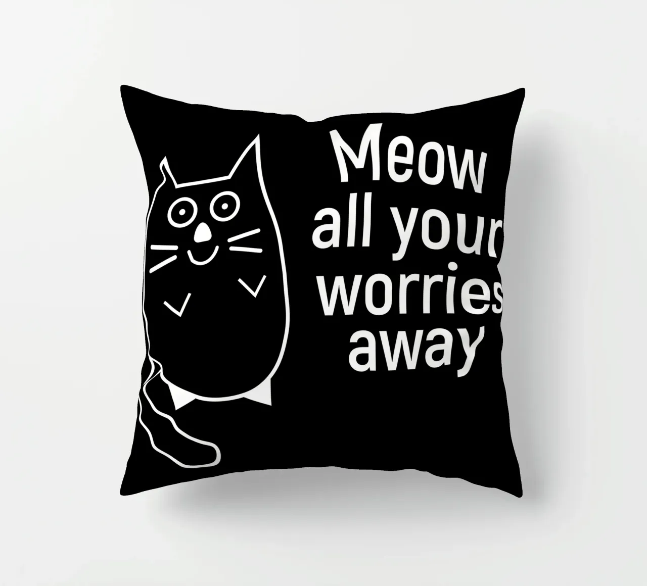 Meow all your worries away cuscino da happieeagle