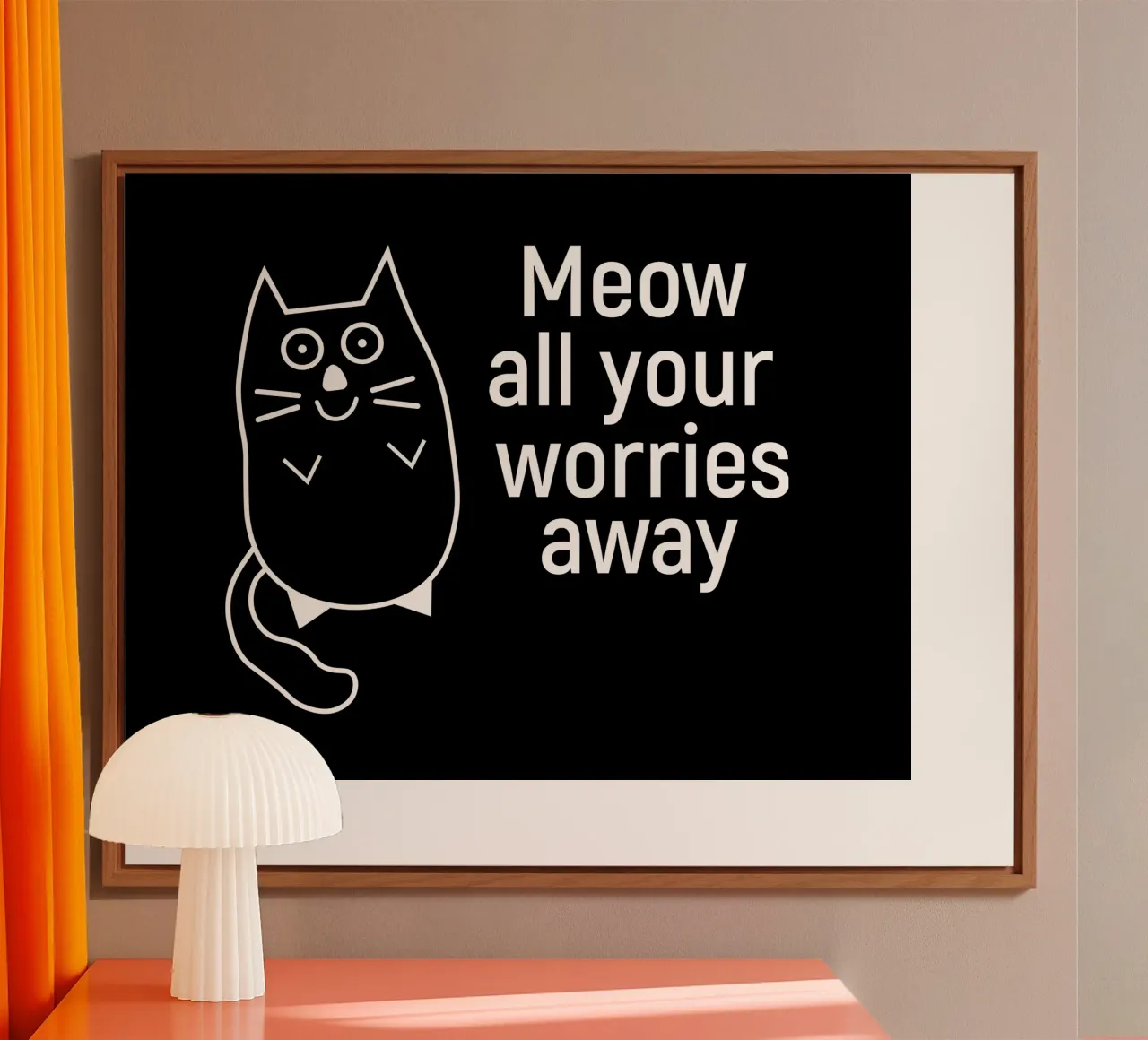 Meow all your worries away alluminio dibond da happieeagle