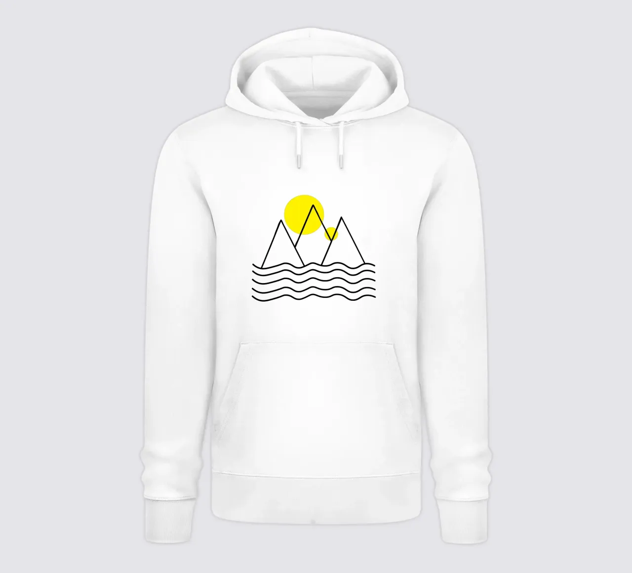 Mountains by the sea felpa con cappuccio da happieeagle