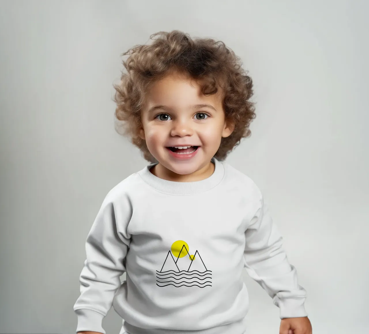 Mountains by the sea felpa neonato da happieeagle