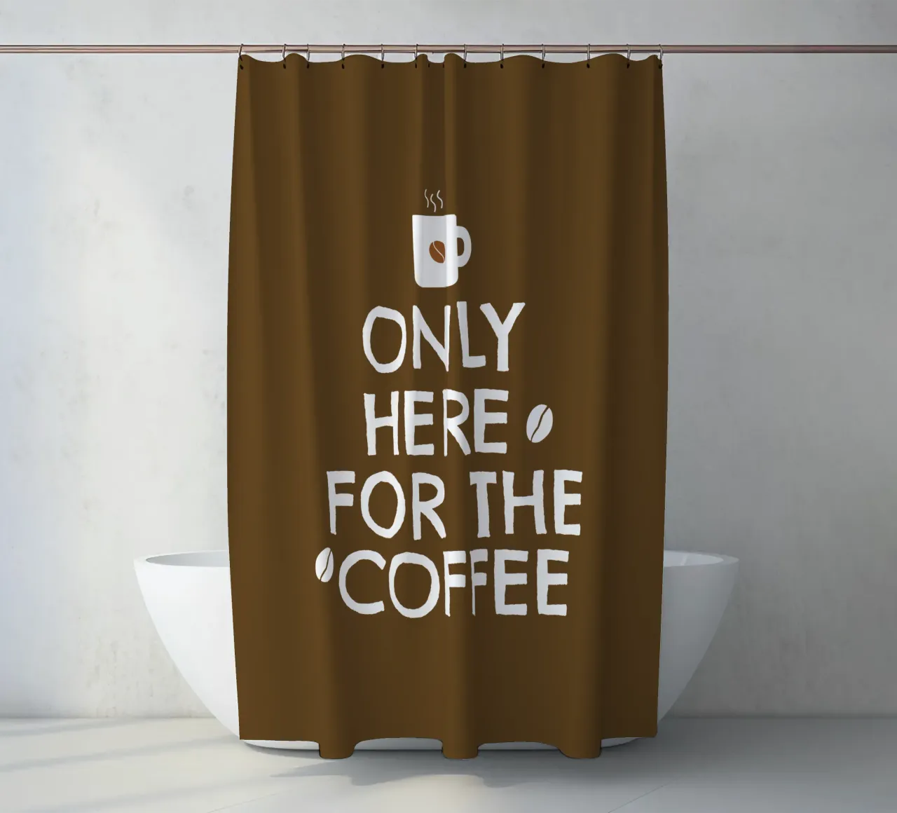 only here for the coffee shower curtain by happieeagle