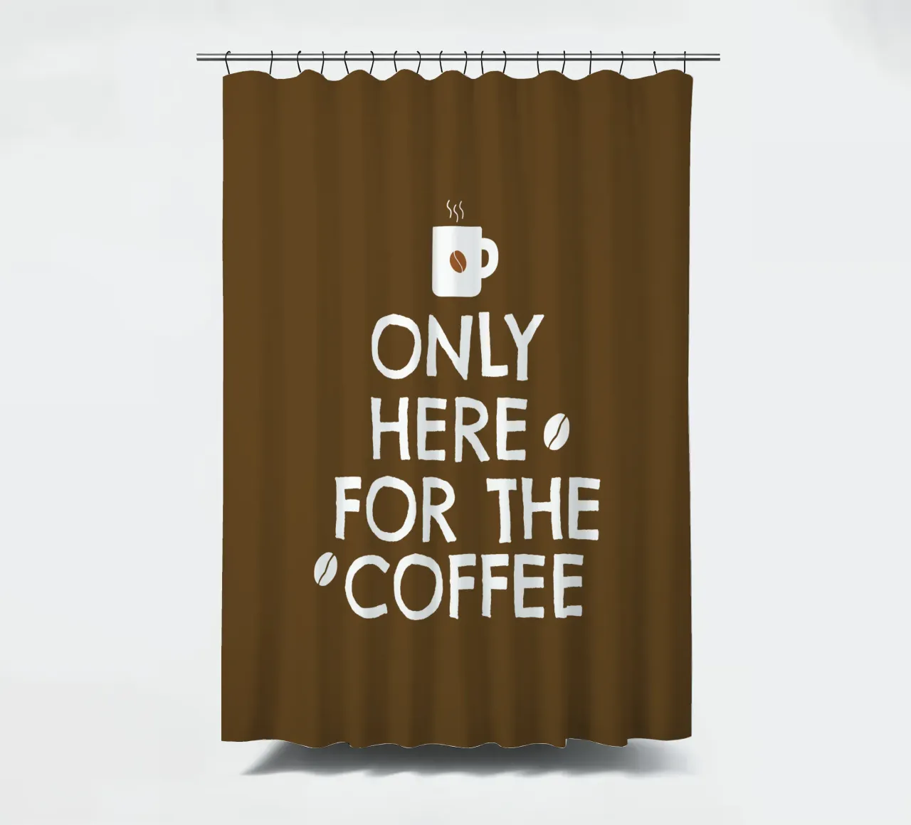 only here for the coffee shower curtain by happieeagle