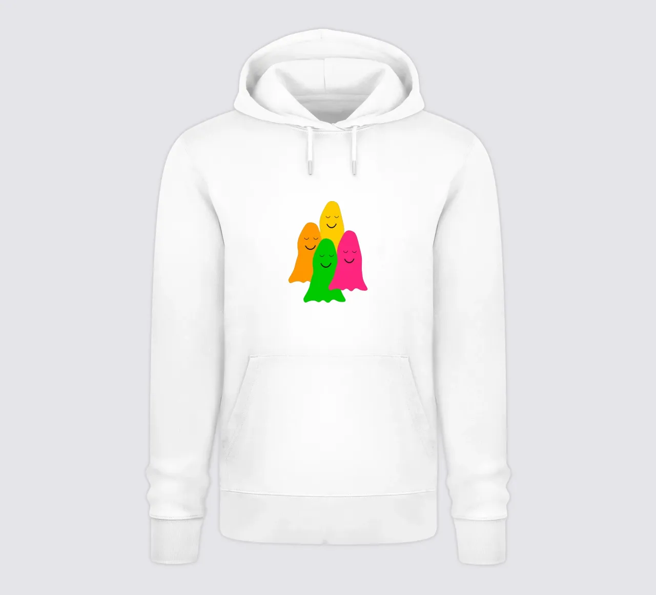 Peaceful colorful ghosts felpa con cappuccio da happieeagle