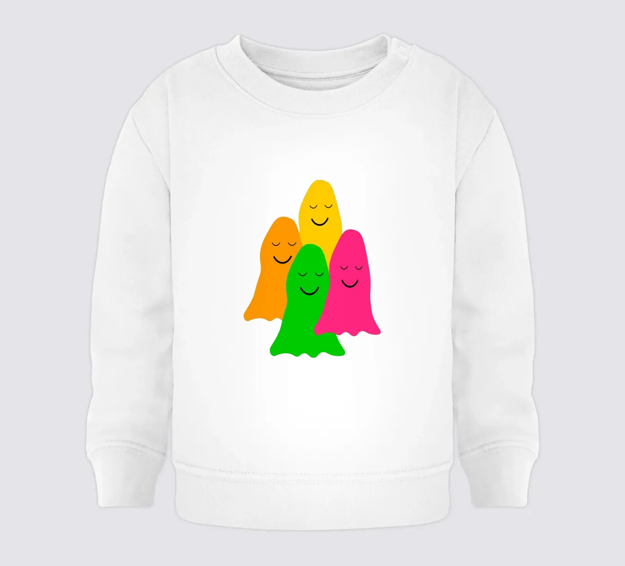 Peaceful colorful ghosts felpa neonato da happieeagle