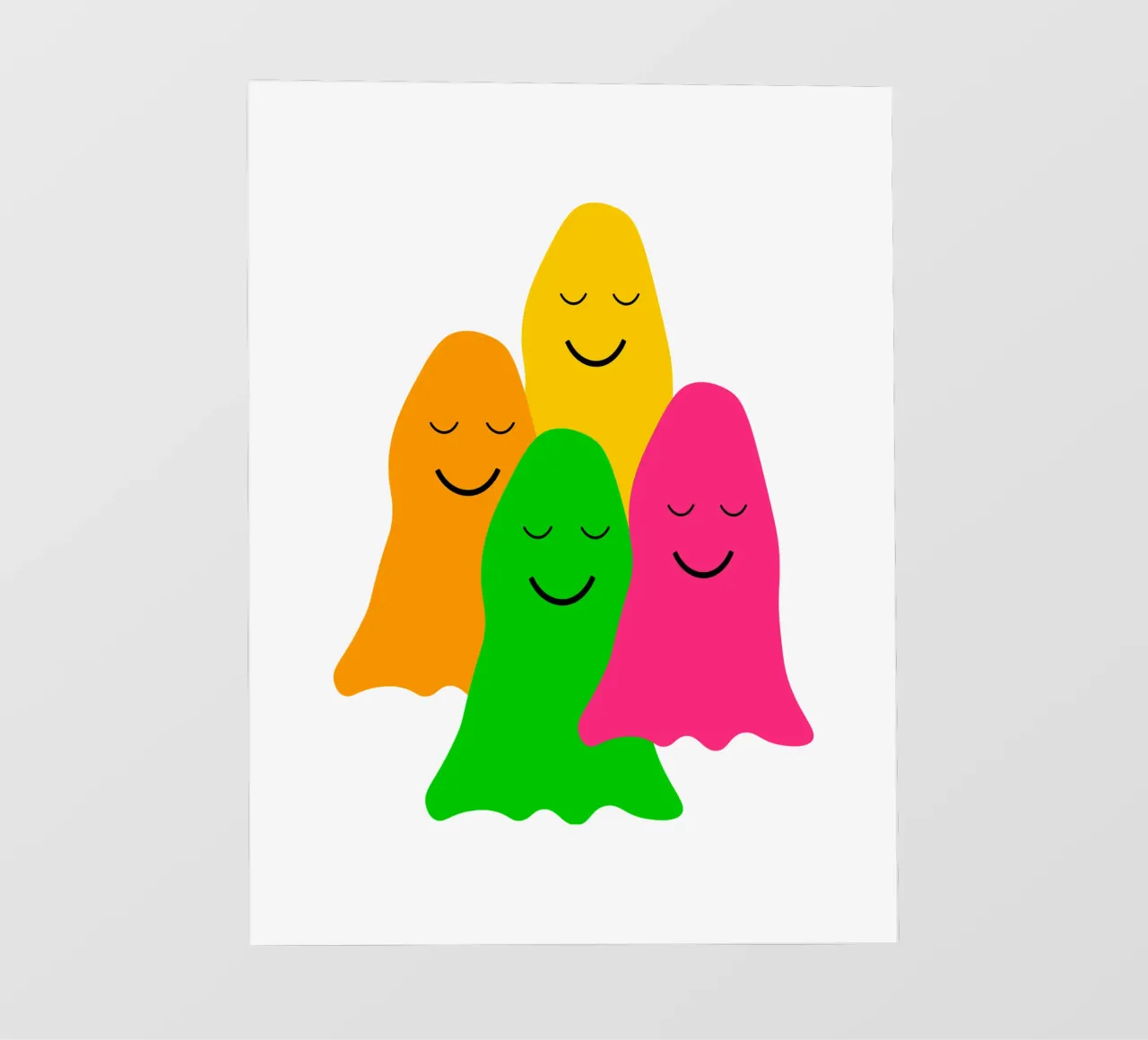 Peaceful colorful ghosts pellicola backlit da happieeagle
