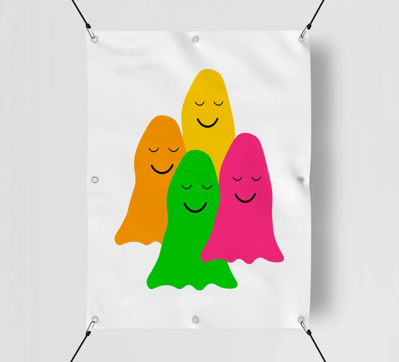 Peaceful colorful ghosts telo in pvc da happieeagle
