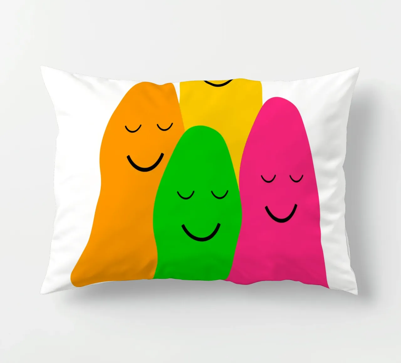 Peaceful colorful ghosts cuscino da happieeagle