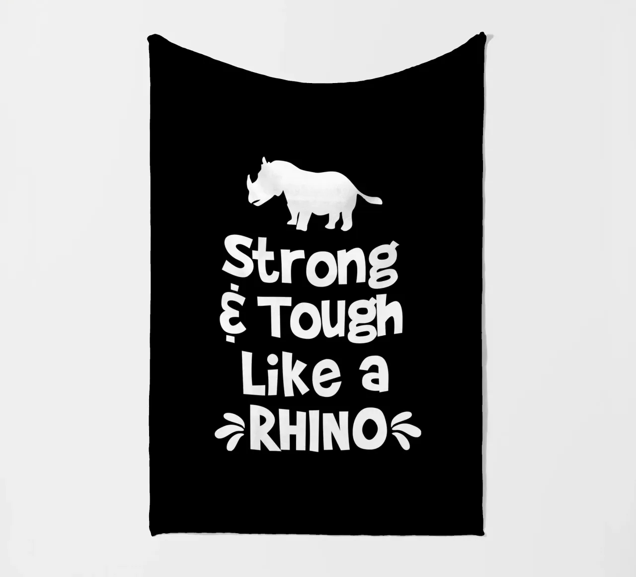 Strong and tough like a rhino coperta in pile da happieeagle