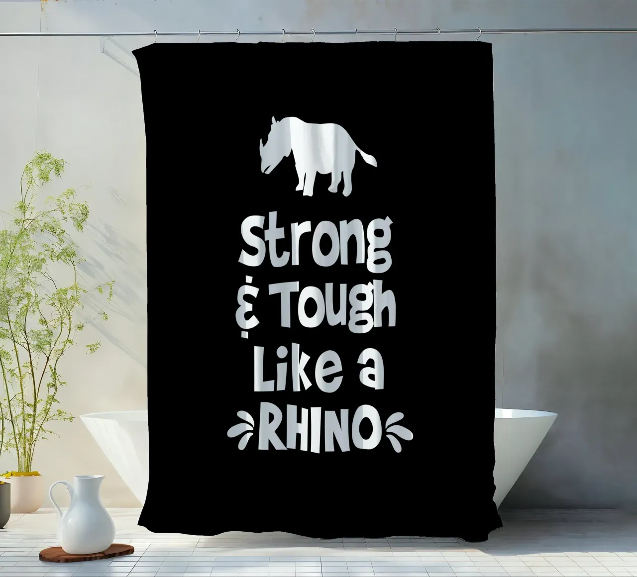 Strong and tough like a rhino tenda da doccia da happieeagle