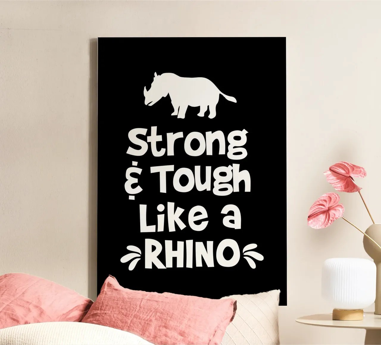 Strong and tough like a rhino tela da happieeagle