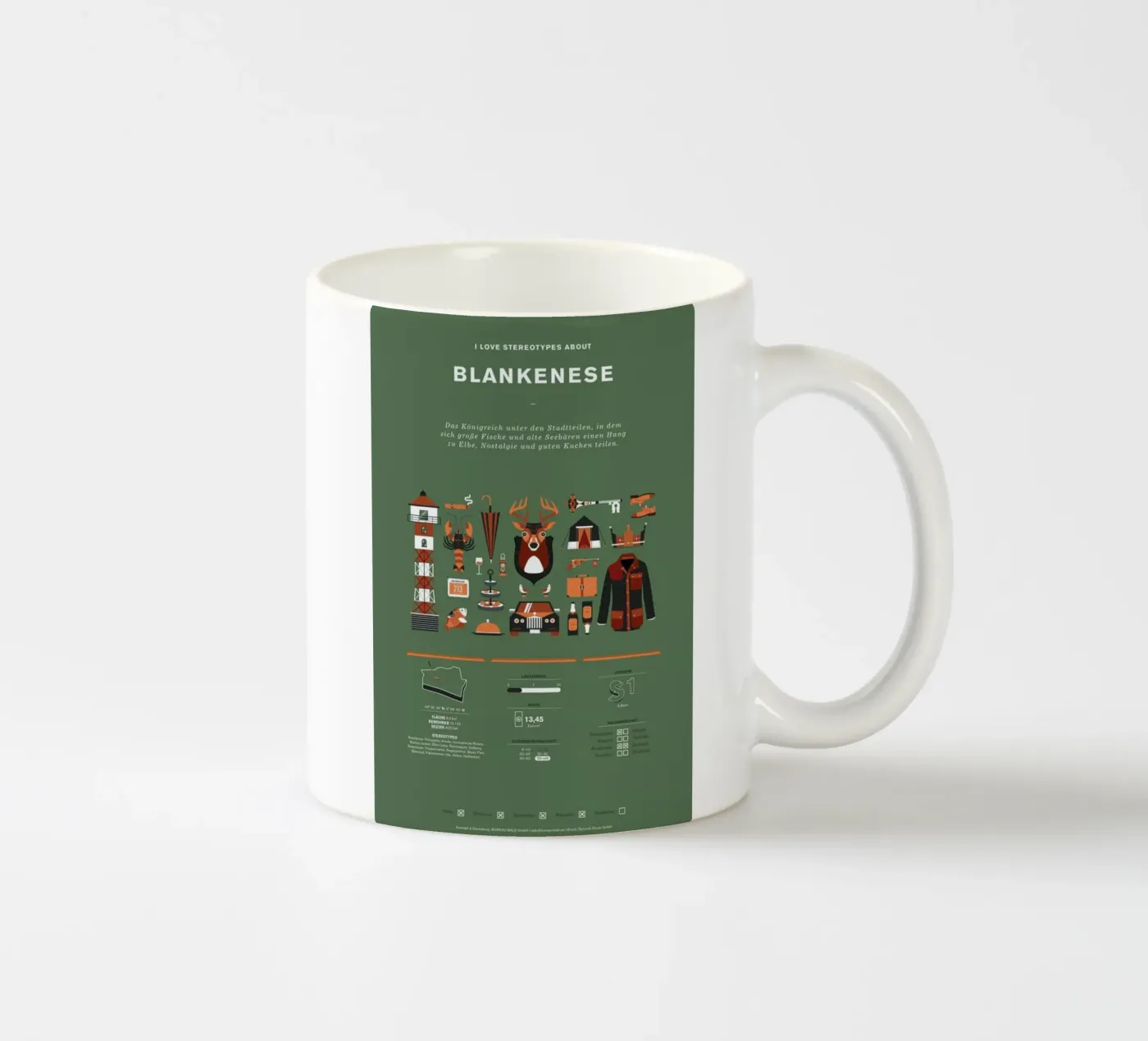 Blankenese ceramic mug by Bureau Bald GmbH