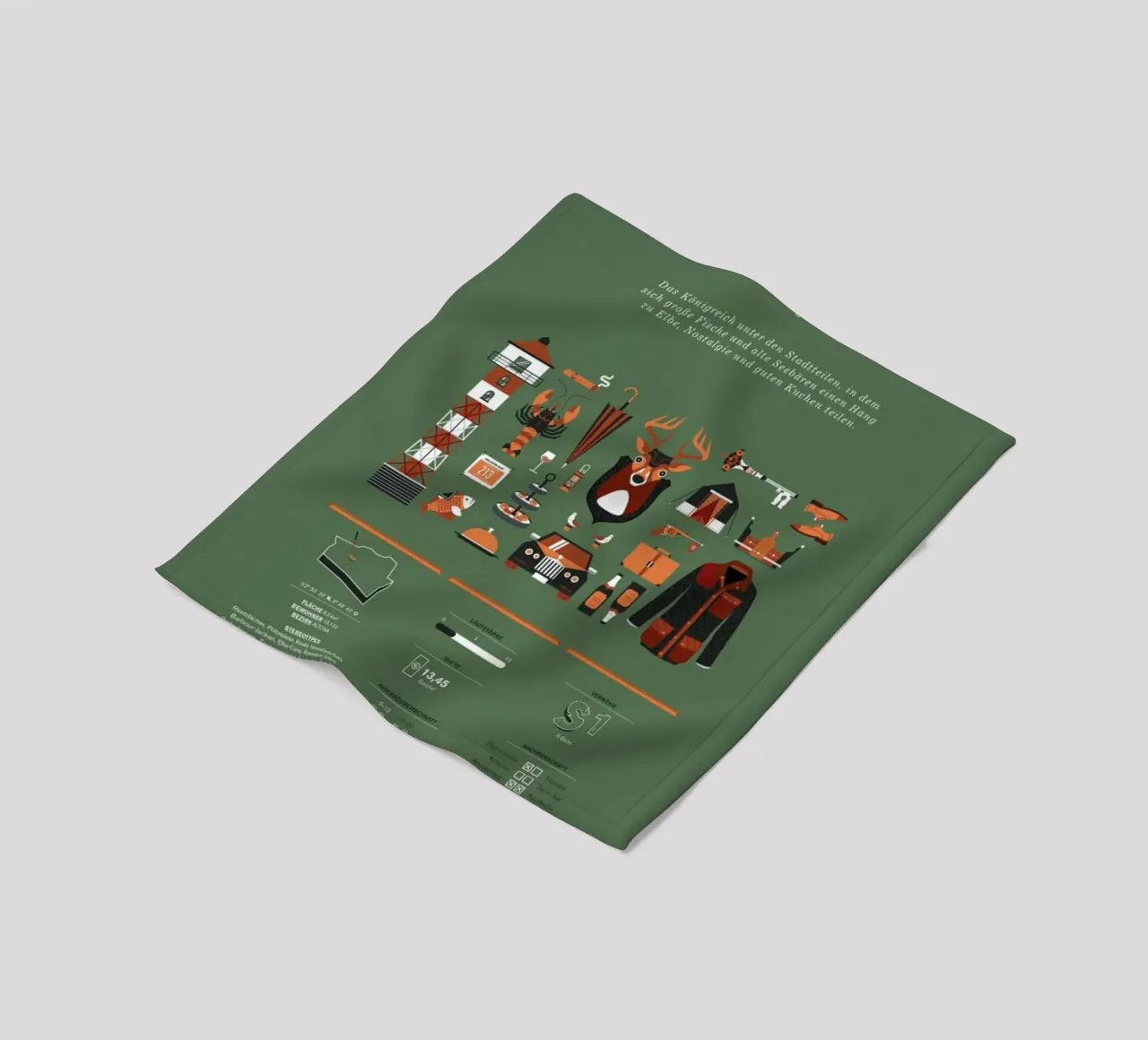 Blankenese fleece blanket by Bureau Bald GmbH
