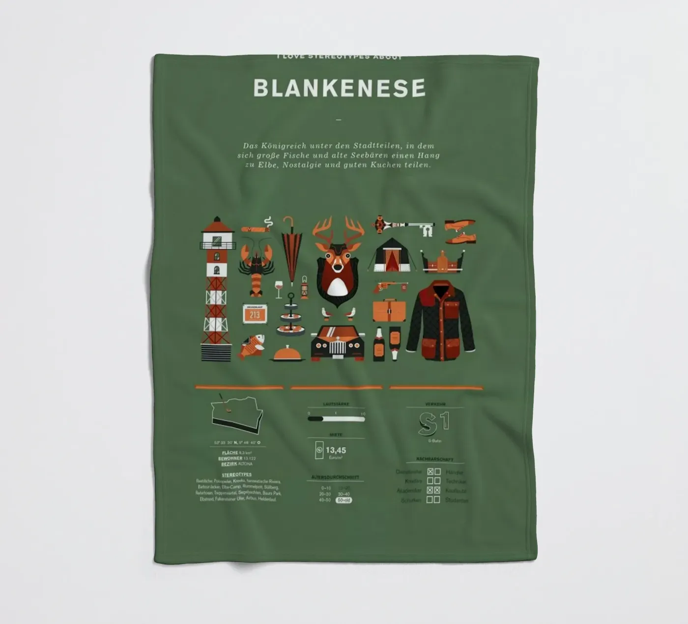 Blankenese Fleecedecke von Bureau Bald GmbH