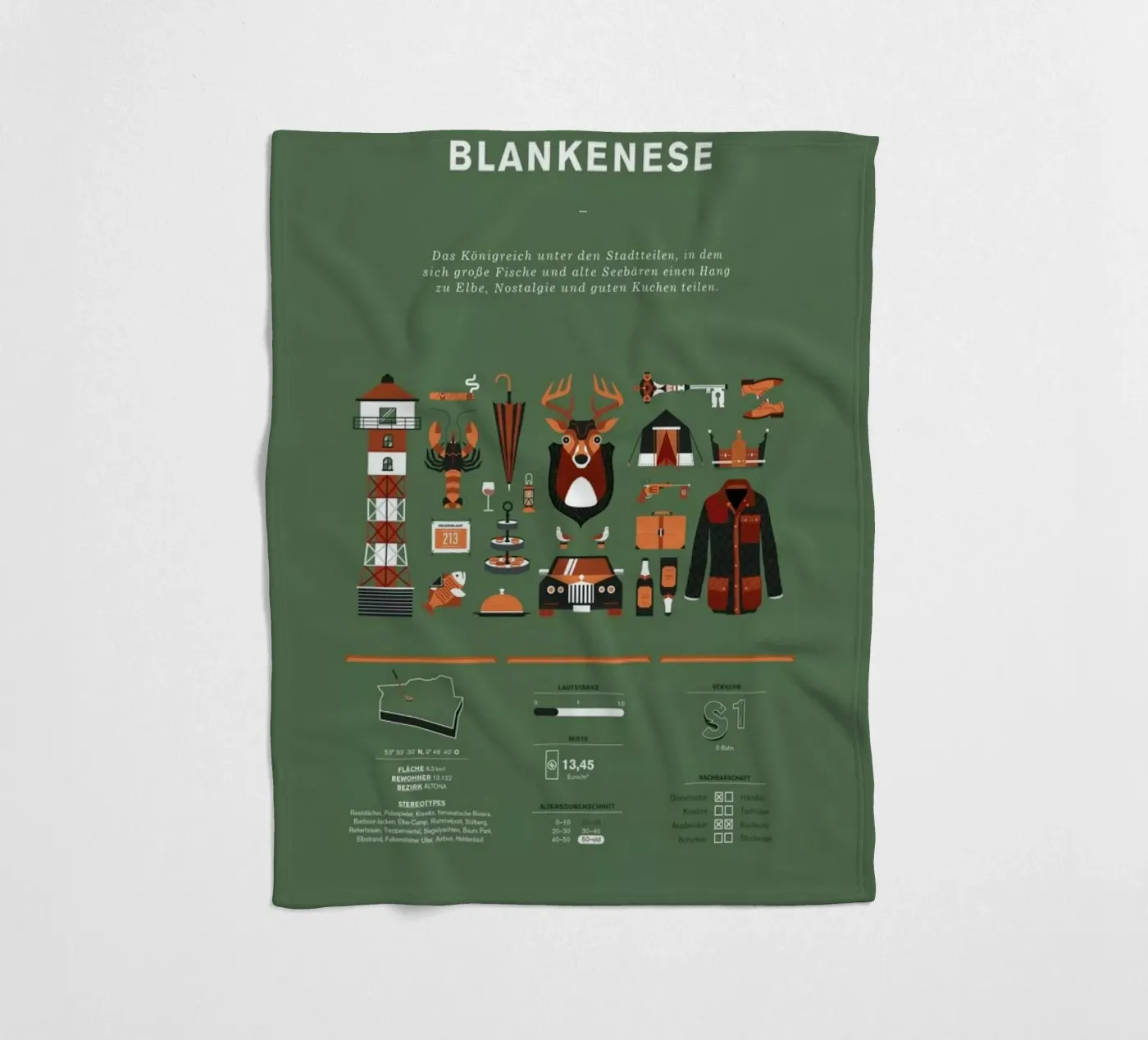 Blankenese Fleecedecke von Bureau Bald GmbH