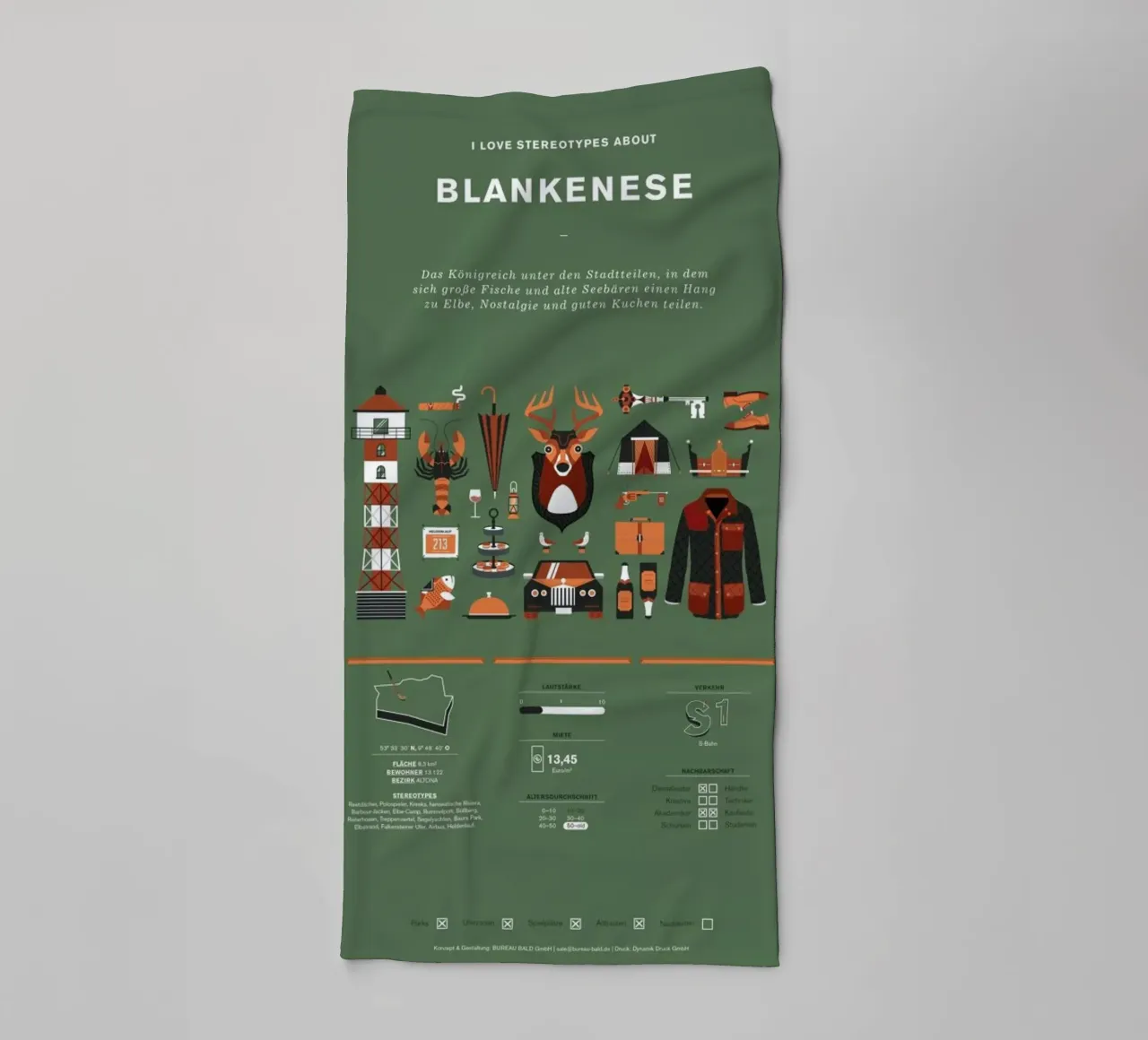Blankenese towel by Bureau Bald GmbH