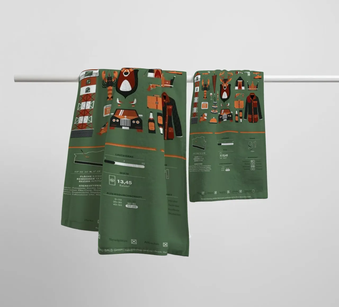 Blankenese towel by Bureau Bald GmbH