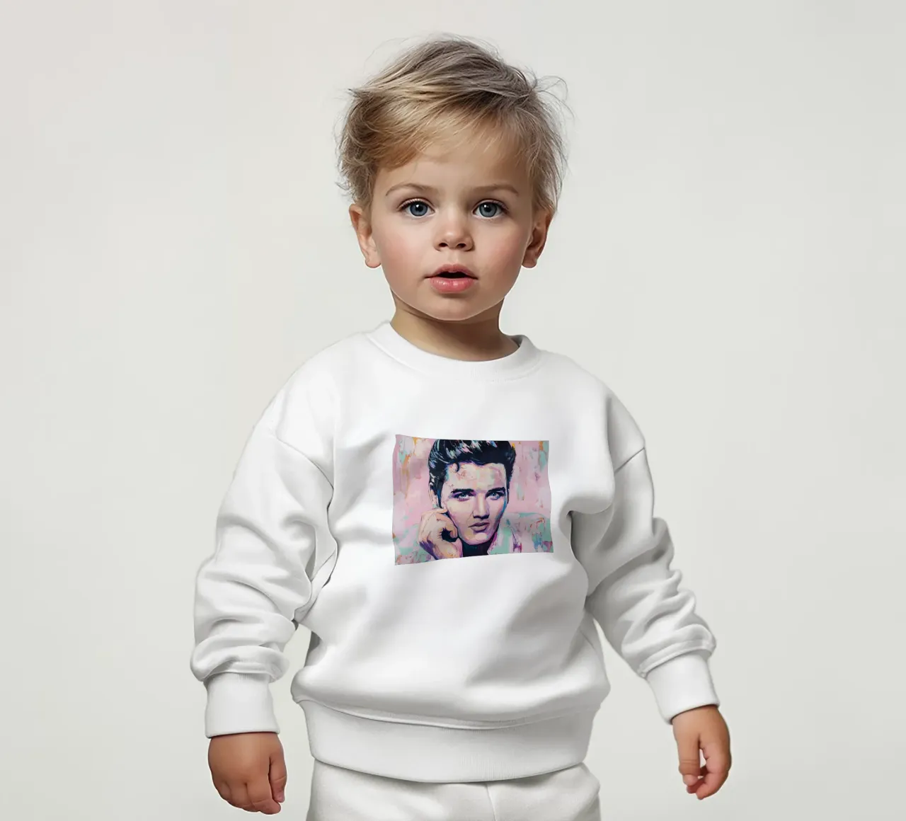 Elvis Presley Popart Rock 'n' Roll felpa neonato da Carinaprint