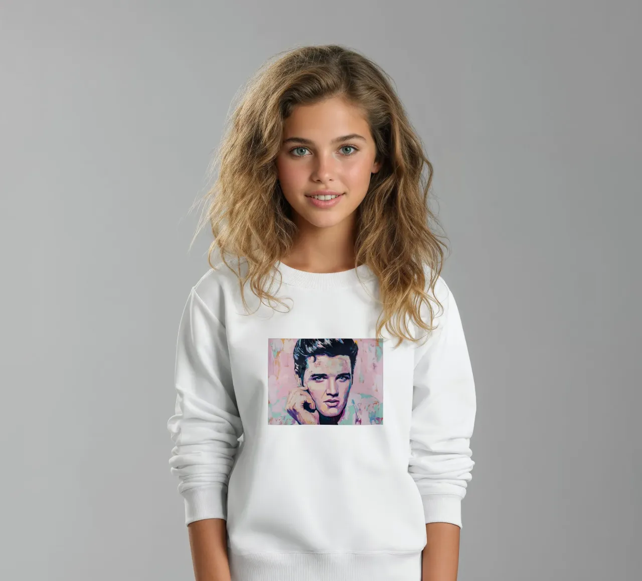 Elvis Presley Popart Rock 'n' Roll felpa bambino da Carinaprint