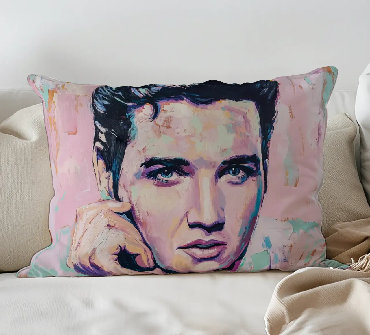Elvis Presley Popart Rock 'n' Roll cuscino da Carinaprint