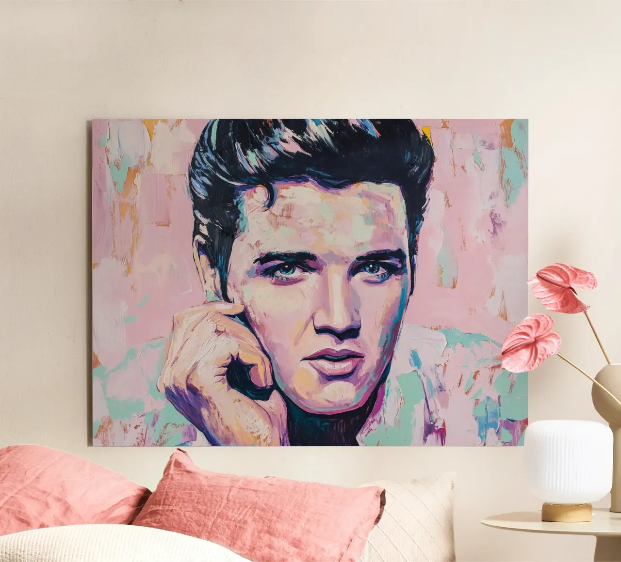 Elvis Presley Popart Rock 'n' Roll alluminio dibond da Carinaprint