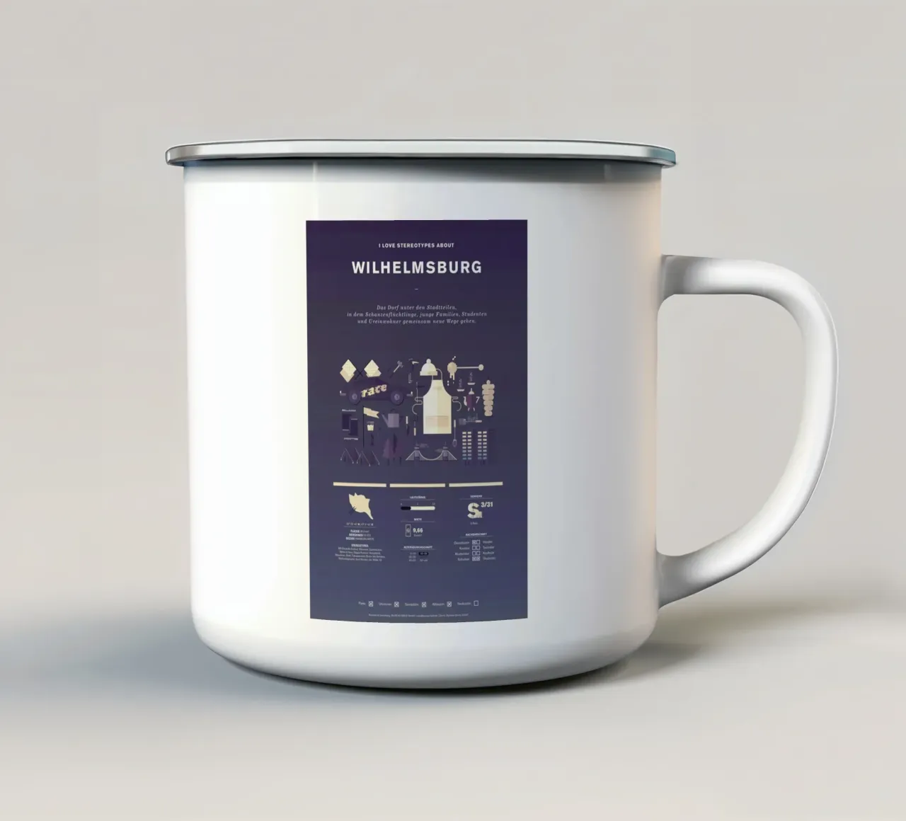 Wilhelmsburg tazza in smalto da Bureau Bald GmbH