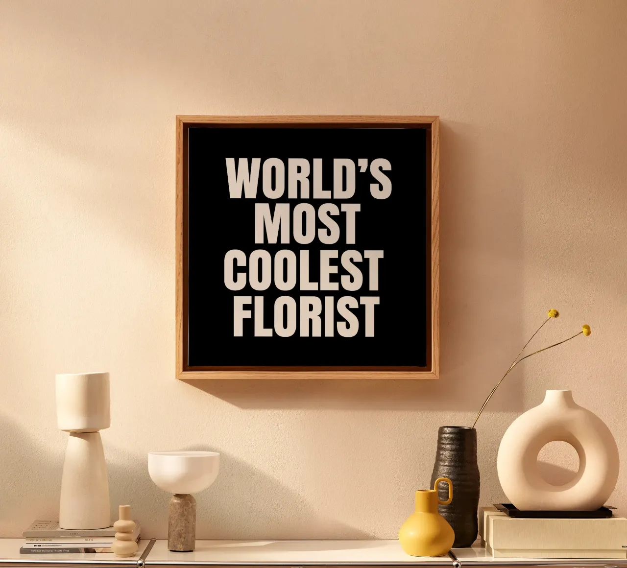 World's most coolest florist tela con Cornice a cassetta da happieeagle