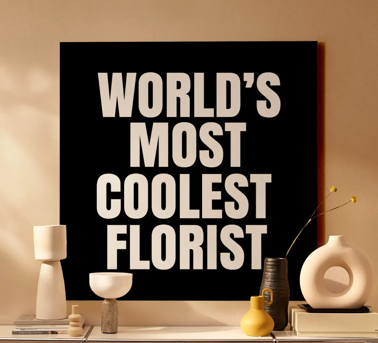 World's most coolest florist tela con Cornice a cassetta da happieeagle