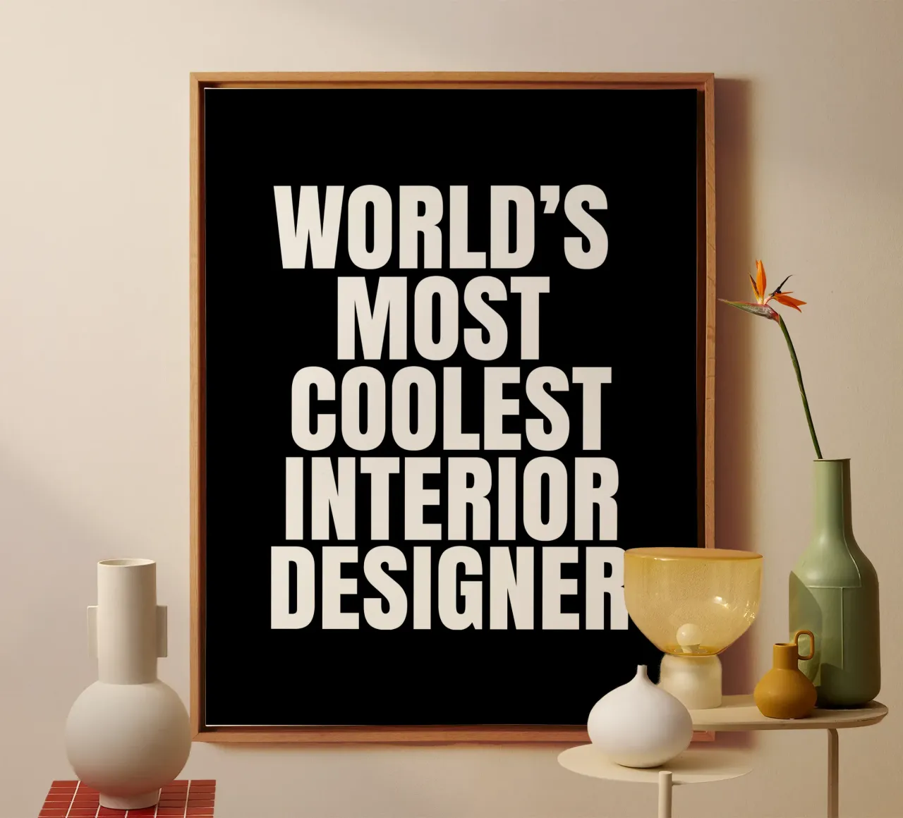 World's most coolest interior designer tela con Cornice a cassetta da happieeagle