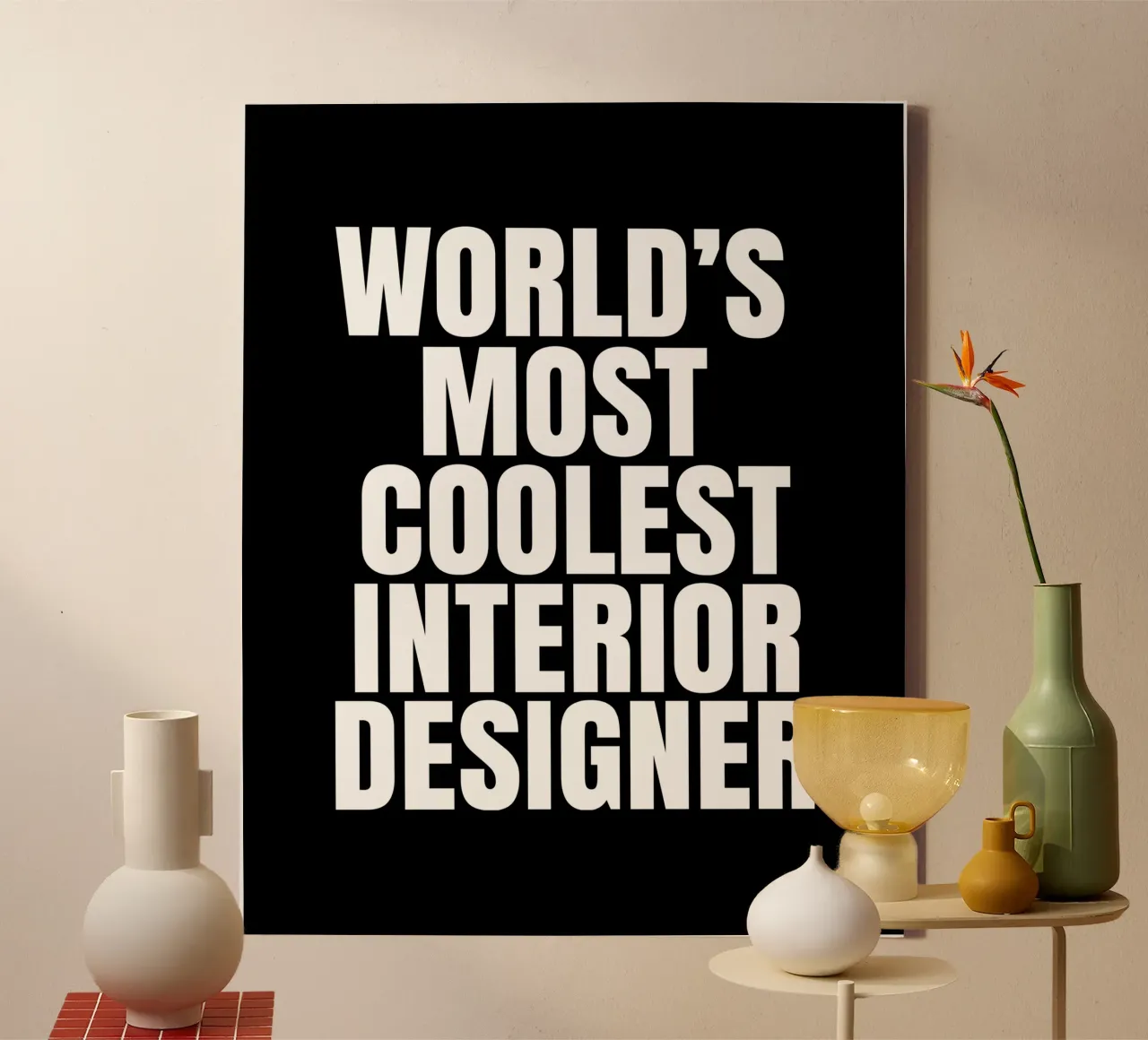 World's most coolest interior designer tela con Cornice a cassetta da happieeagle