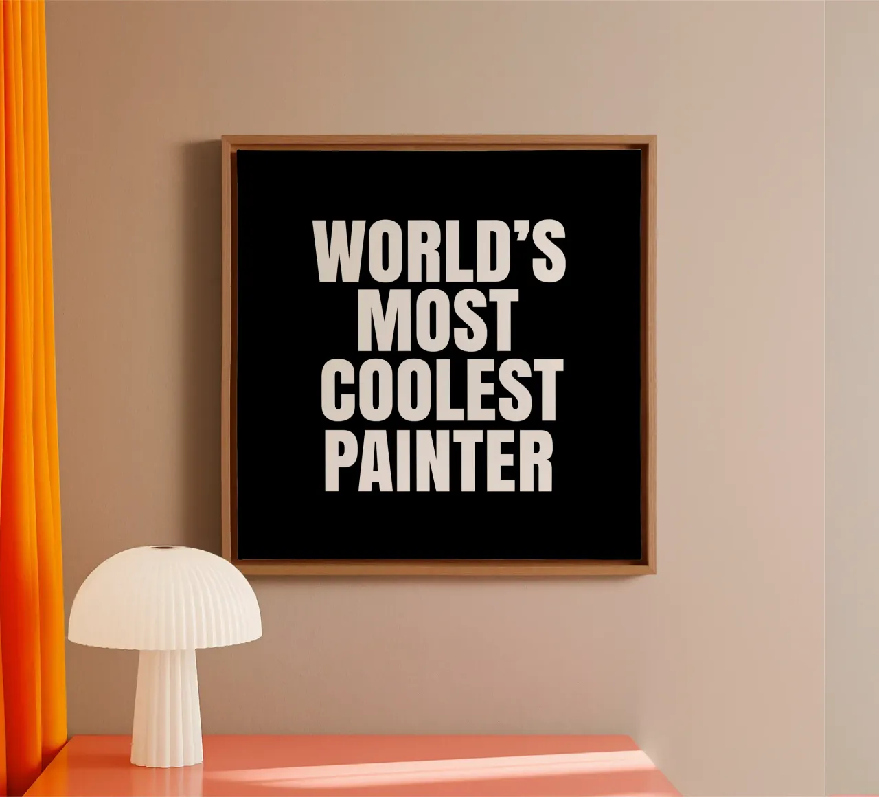 World's most coolest painter tela con Cornice a cassetta da happieeagle