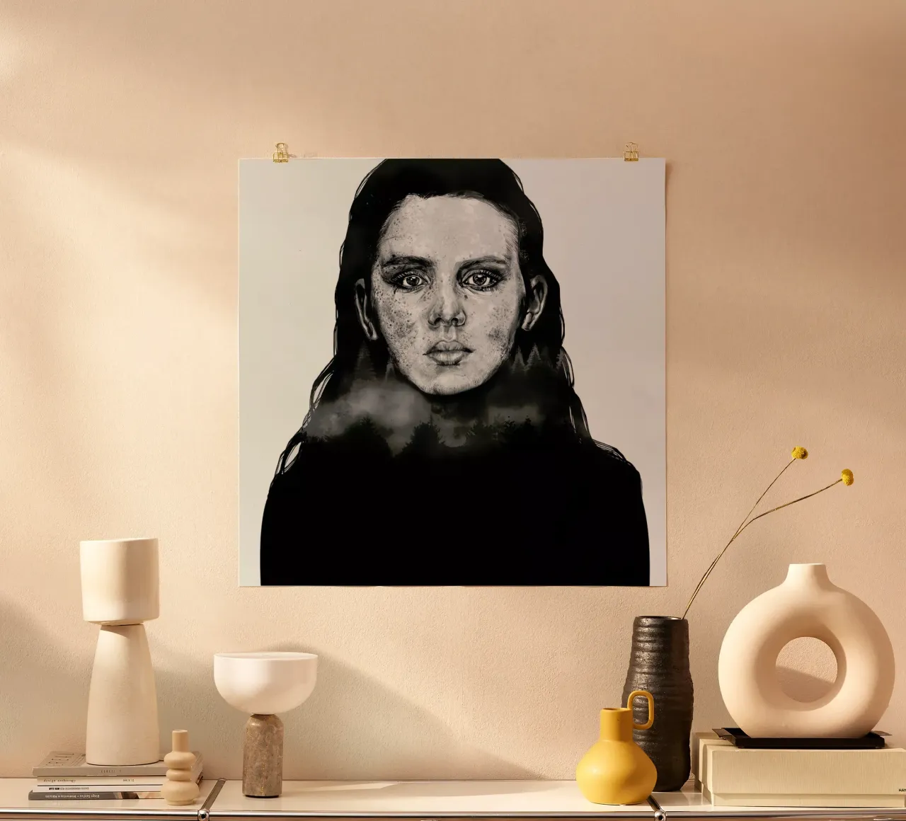 Into The Woods poster con telaio in alluminio da Agnes KR Patience