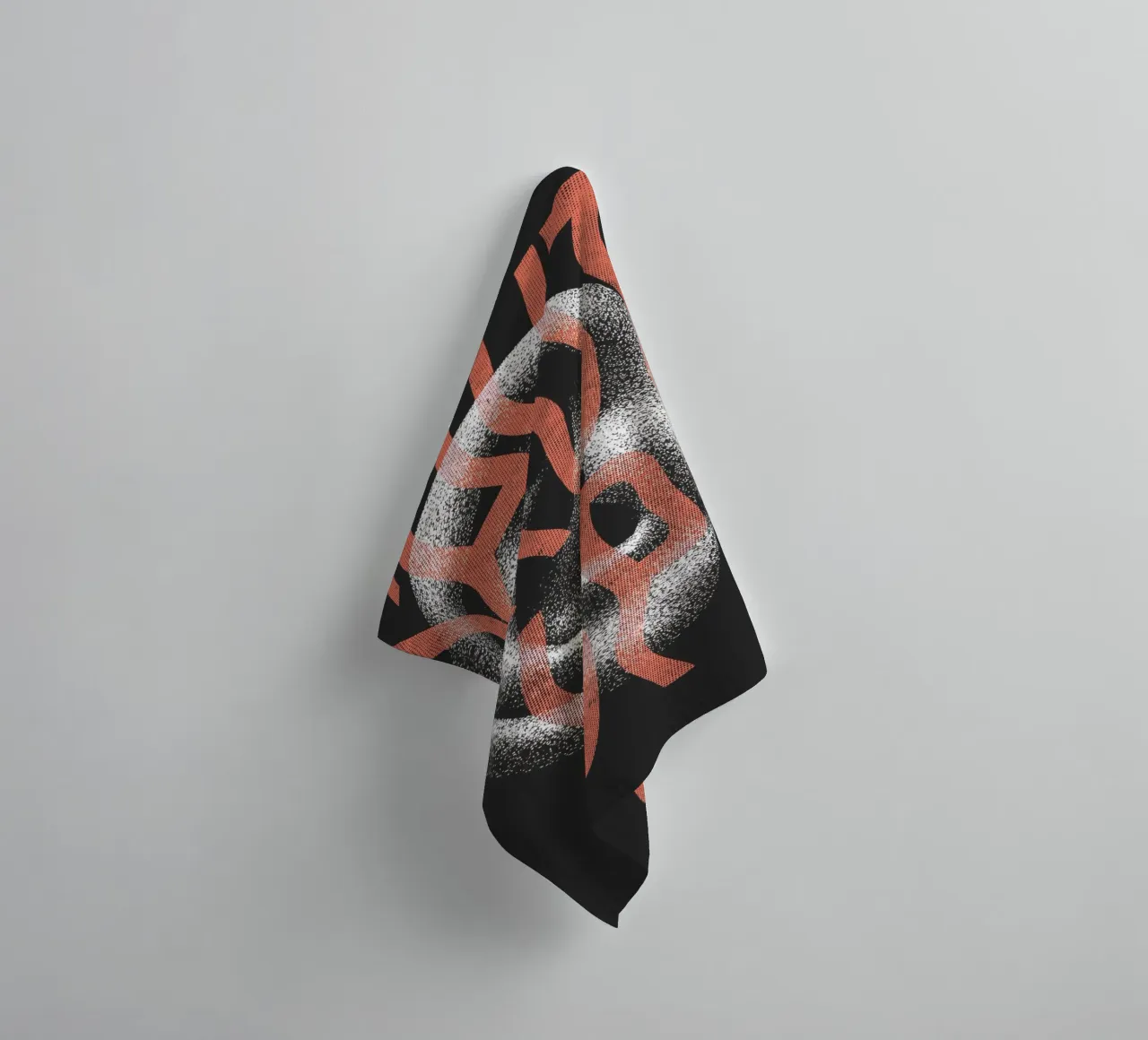 Modern “Shut Up” Typography Art Print towel by Studio Mooodz