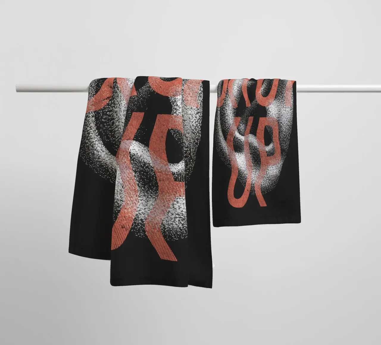 Modern “Shut Up” Typography Art Print towel by Studio Mooodz