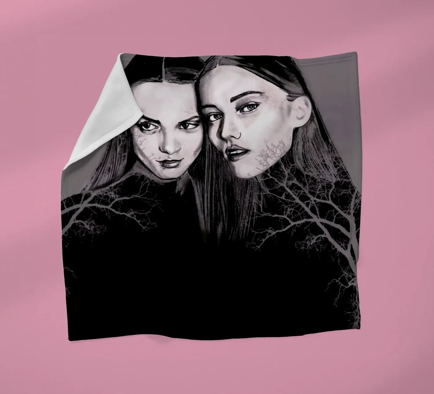 Forest fleece blanket by Agnes KR Patience