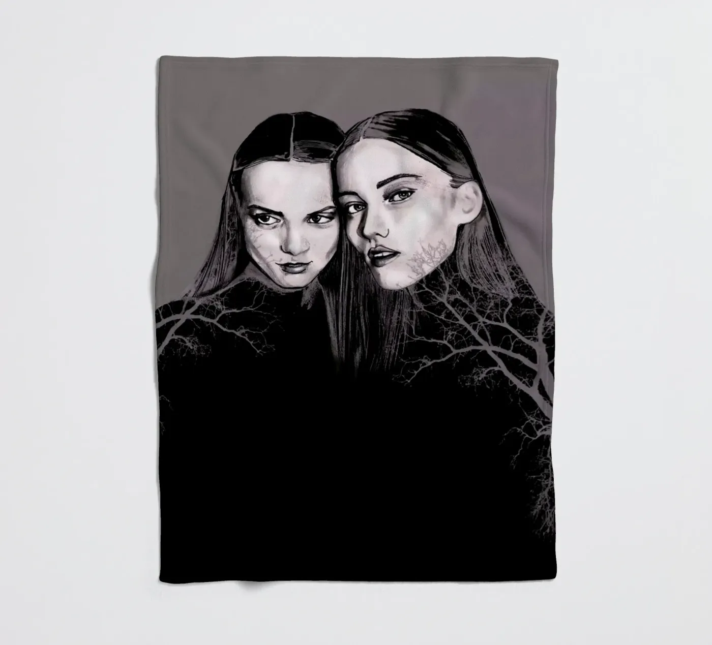 Forest fleece blanket by Agnes KR Patience