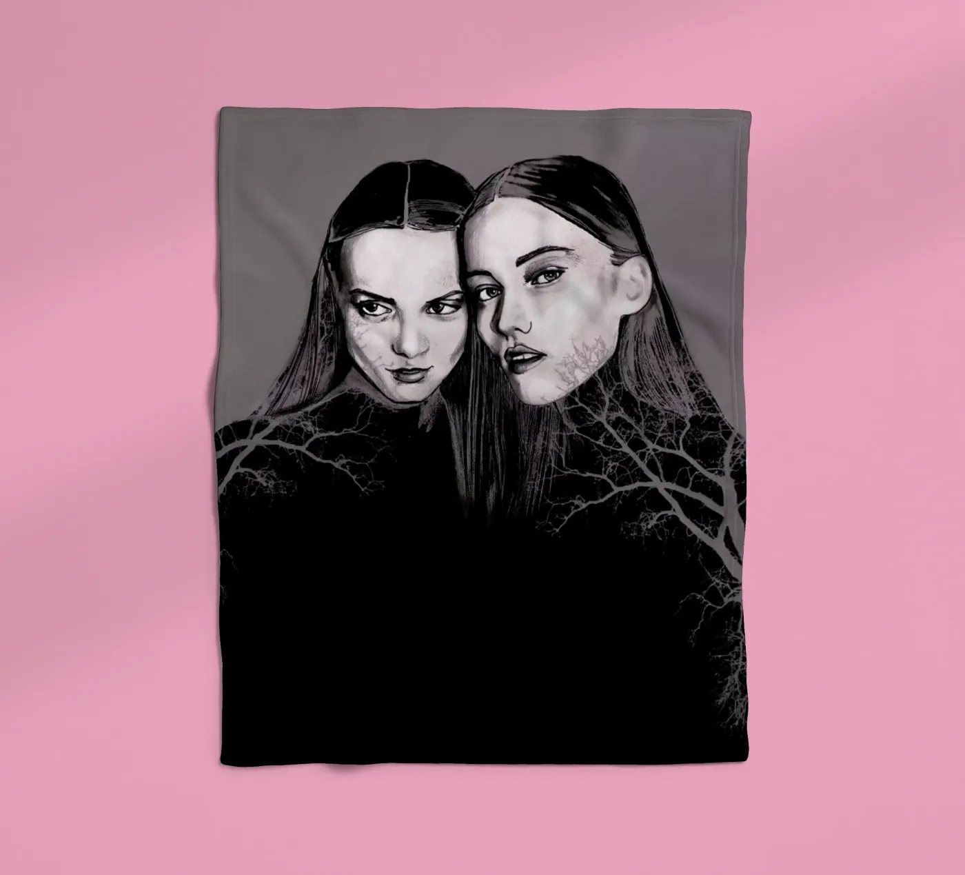 Forest fleece blanket by Agnes KR Patience