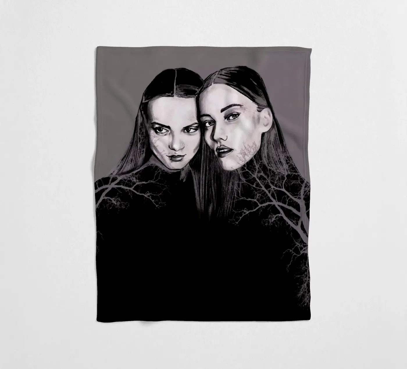 Forest fleece blanket by Agnes KR Patience