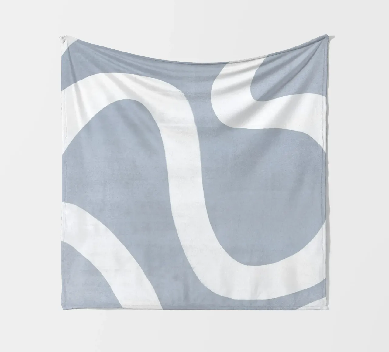 Arte delle linee ondulate blu coperta in pile da Melloi Art Print