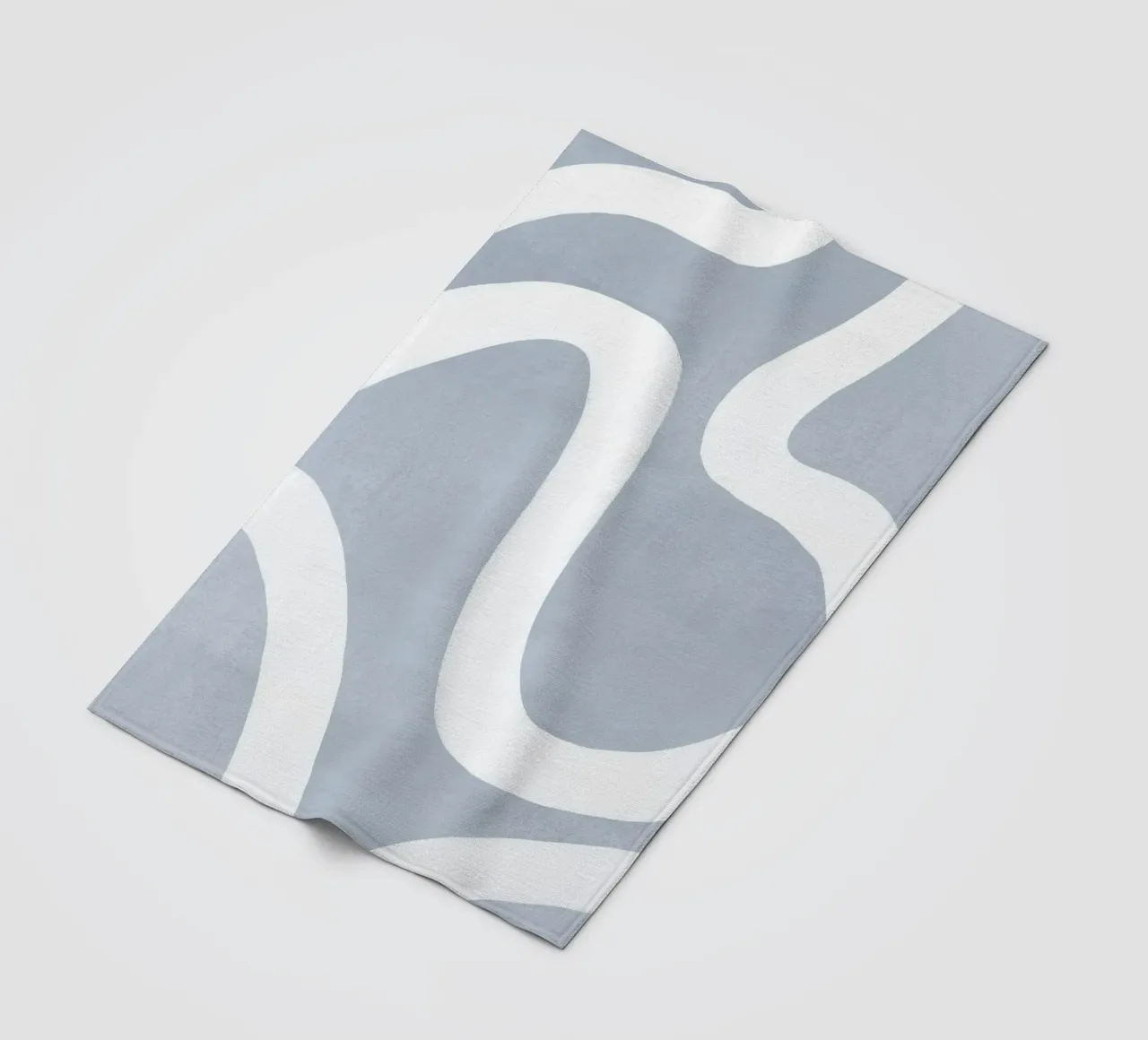 Arte delle linee ondulate blu coperta in pile da Melloi Art Print