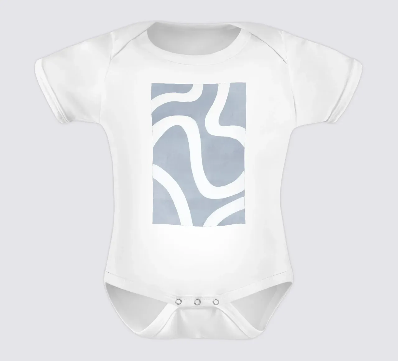 Líneas onduladas azules body de bebé de Melloi Art Print