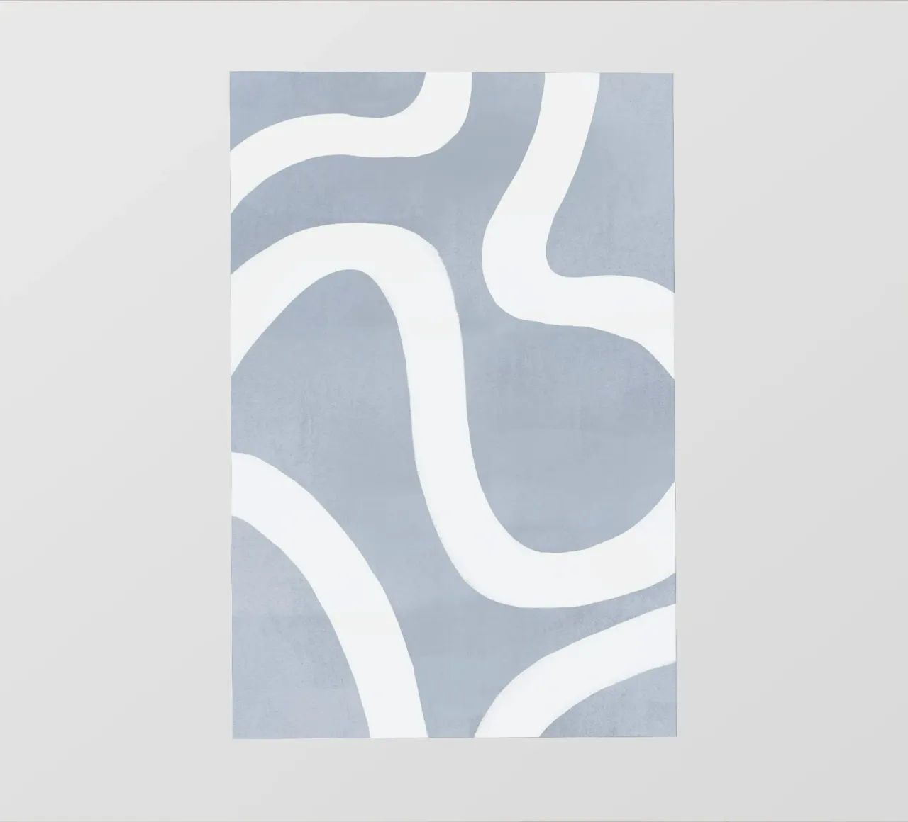 Arte delle linee ondulate blu telo in pvc da Melloi Art Print