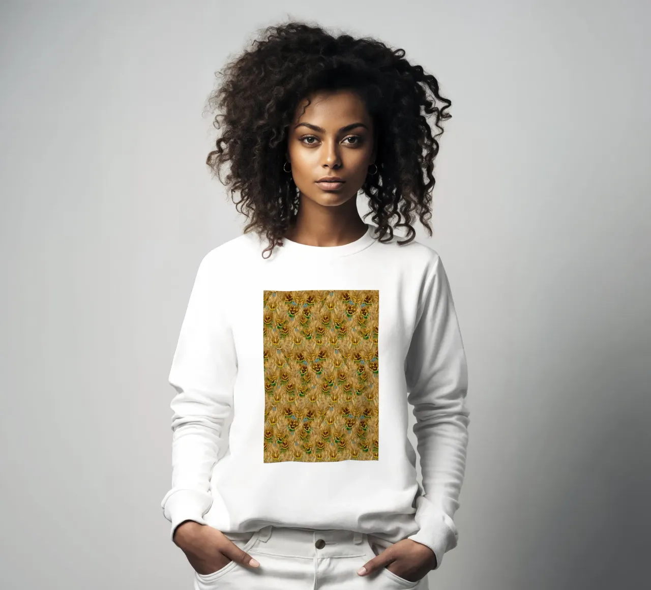 Delicate Elegance in Every Detail - Pattern of Soft Feathers sweatshirt by Curious Collections by Marielle Leenders