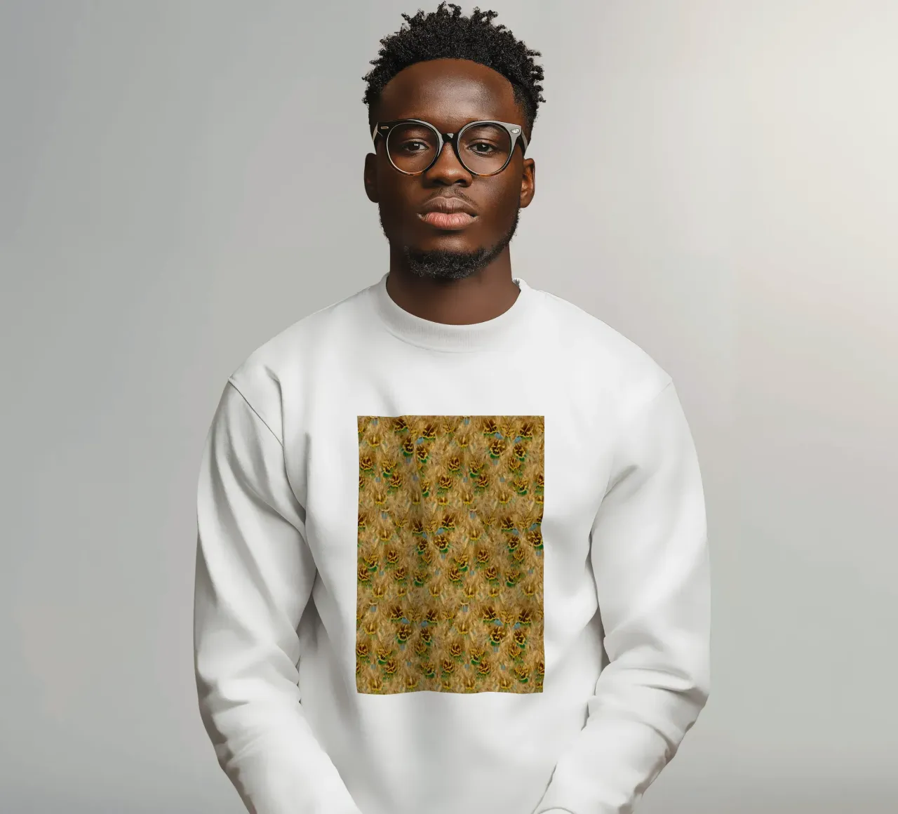 Delicate Elegance in Every Detail - Pattern of Soft Feathers sweatshirt by Curious Collections by Marielle Leenders