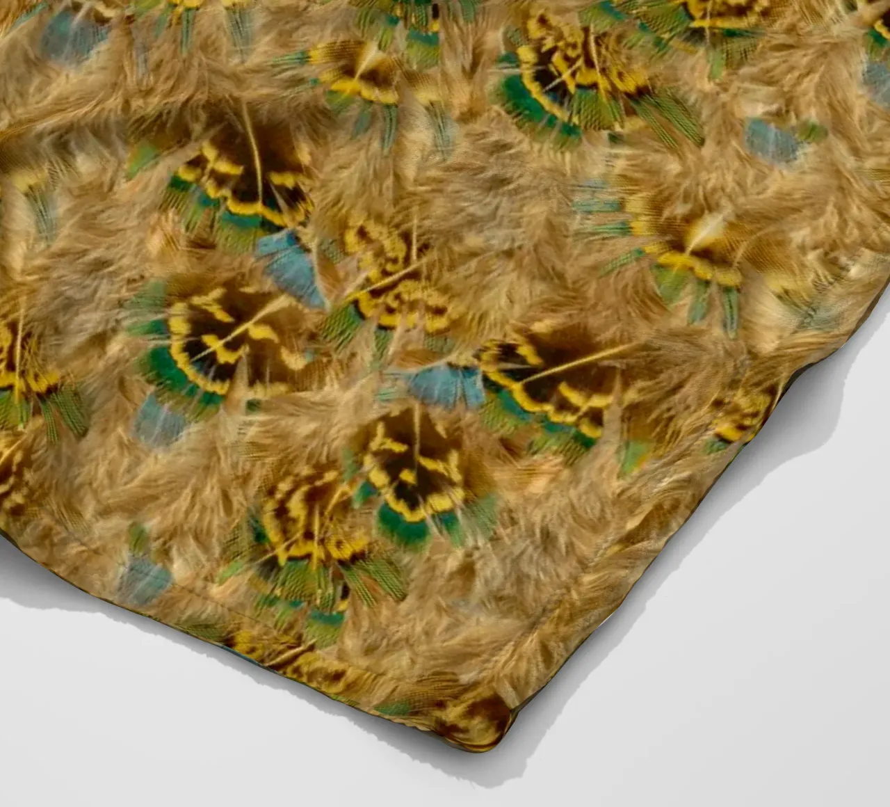 Delicate Elegance in Every Detail - Pattern of Soft Feathers fleece blanket by Curious Collections by Marielle Leenders