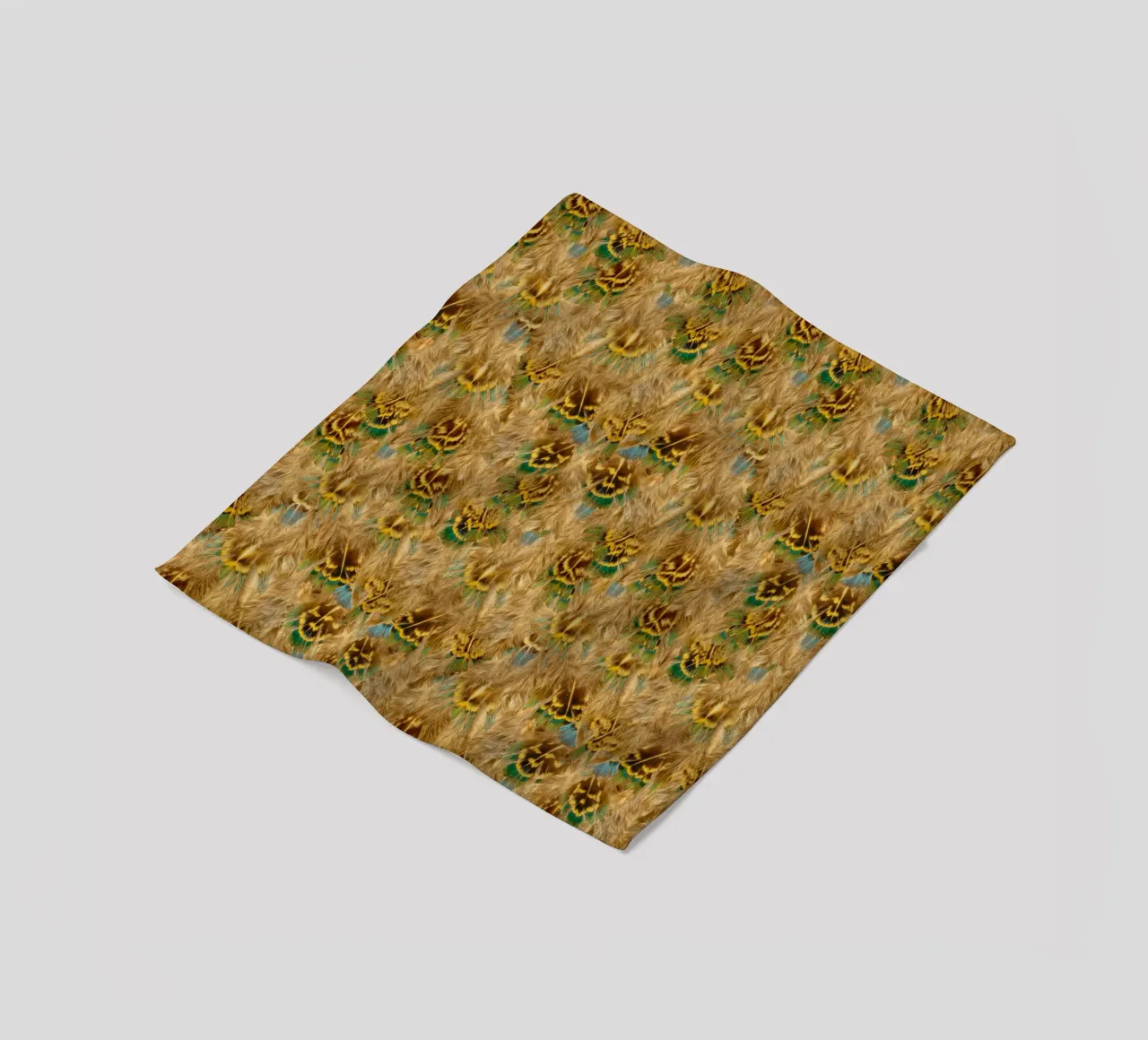 Delicate Elegance in Every Detail - Pattern of Soft Feathers fleece blanket by Curious Collections by Marielle Leenders