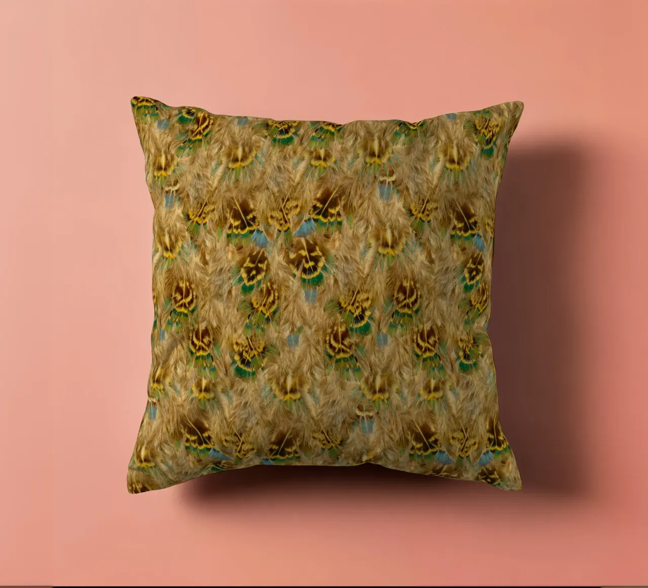 Delicate Elegance in Every Detail - Pattern of Soft Feathers decorative cushion by Curious Collections by Marielle Leenders