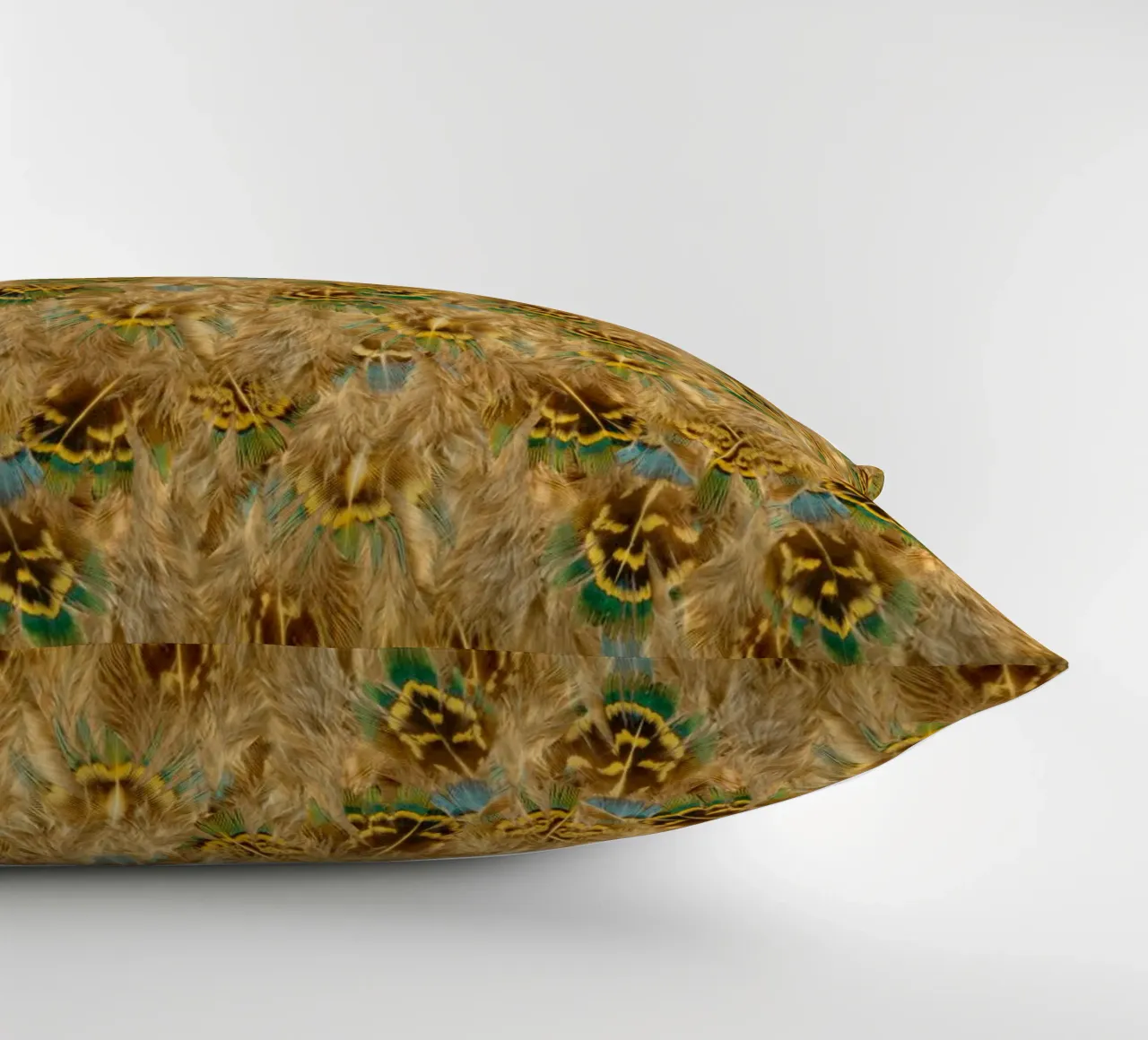 Delicate Elegance in Every Detail - Pattern of Soft Feathers decorative cushion by Curious Collections by Marielle Leenders