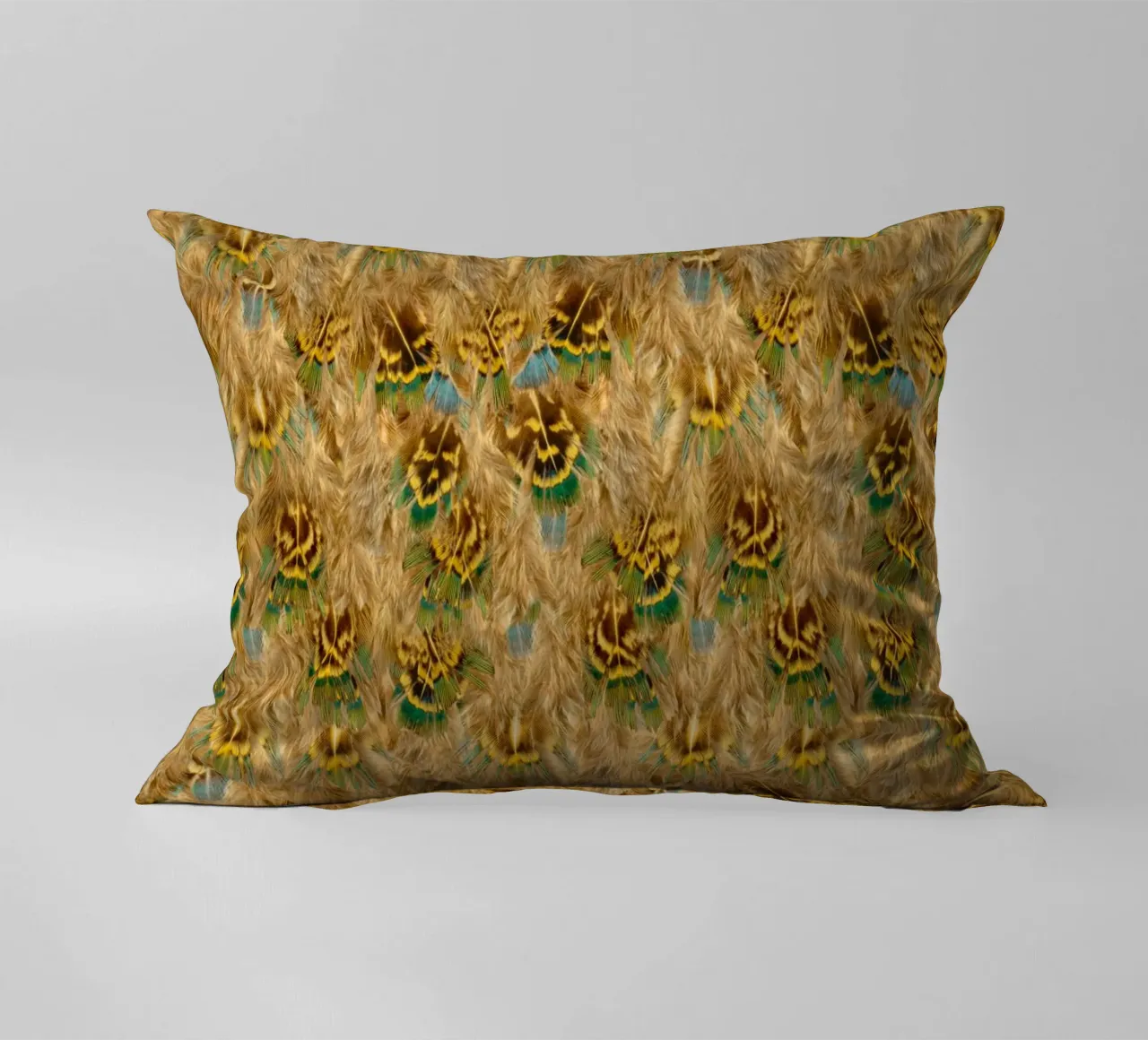 Delicate Elegance in Every Detail - Pattern of Soft Feathers decorative cushion by Curious Collections by Marielle Leenders