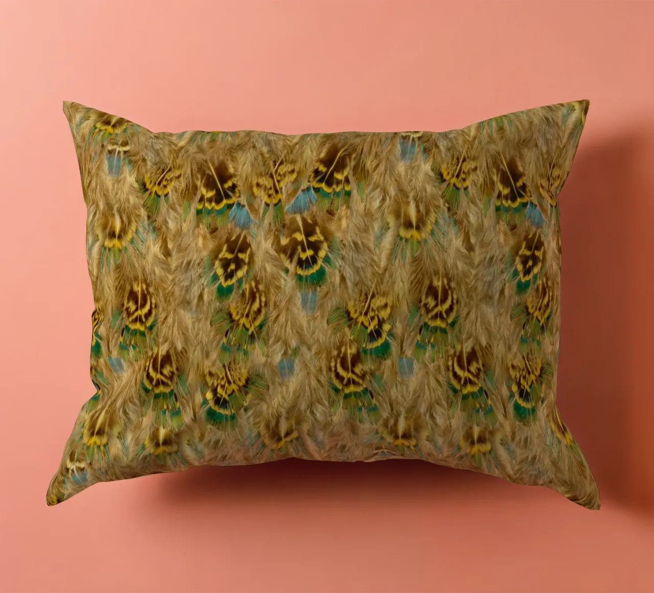 Delicate Elegance in Every Detail - Pattern of Soft Feathers decorative cushion by Curious Collections by Marielle Leenders