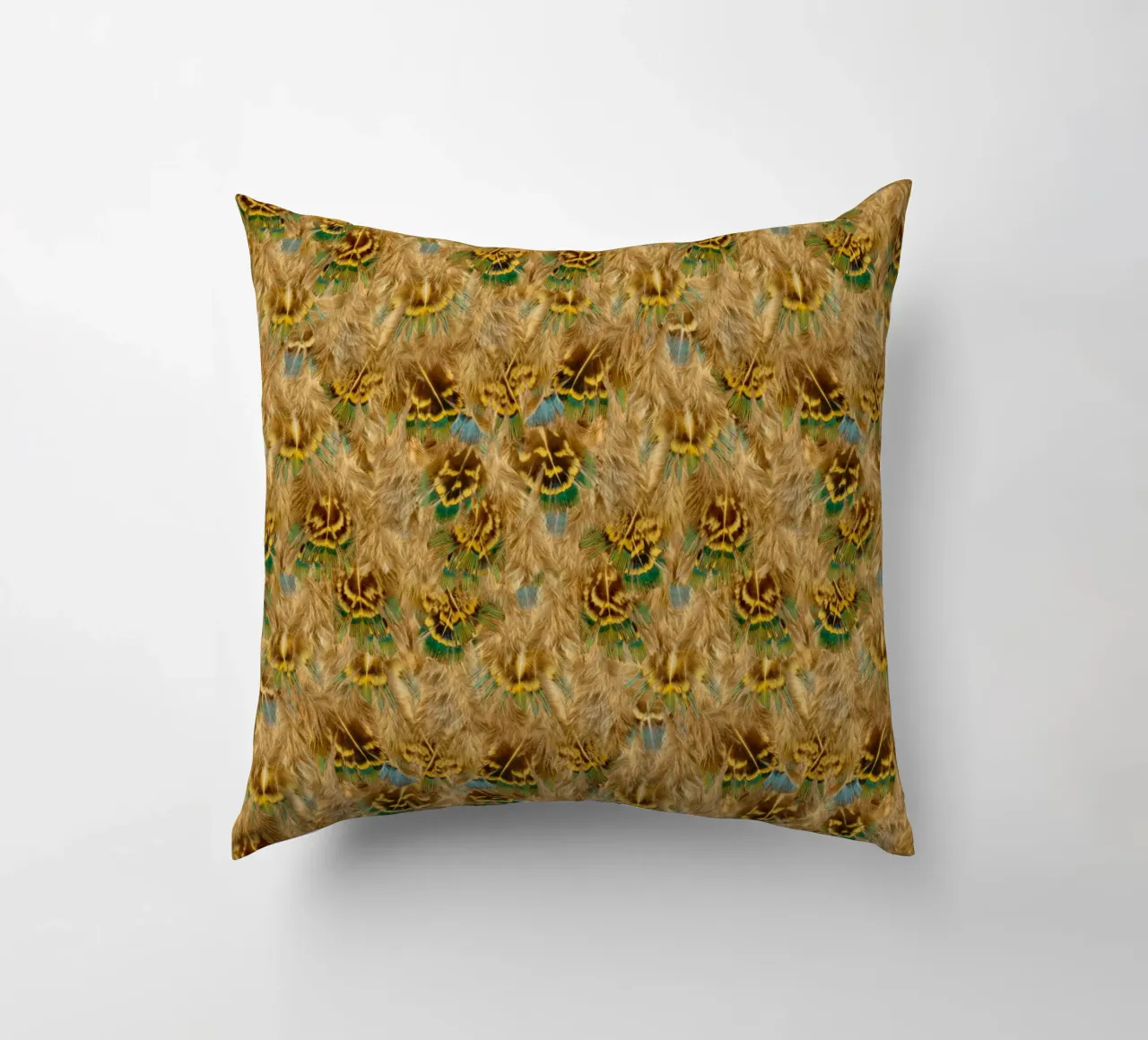 Delicate Elegance in Every Detail - Pattern of Soft Feathers decorative cushion by Curious Collections by Marielle Leenders